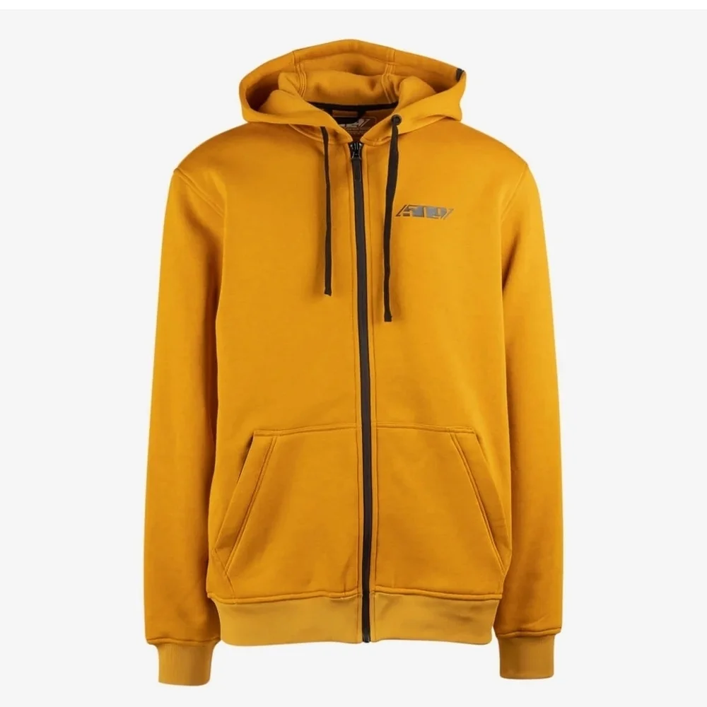 FLY RIDE509 TEMPER Mustard Yellow Zip-Up Hoodie